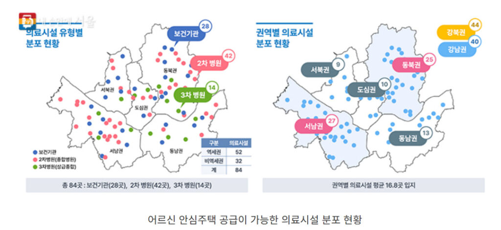 서울시 의료시설 분포현황