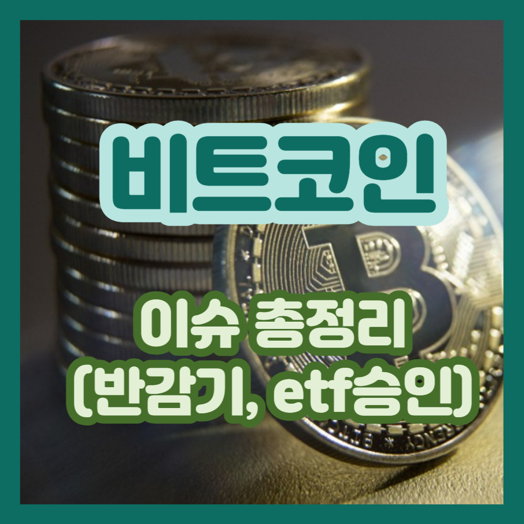 비트코인 총정리 (반감기와 etf 승인 이슈) - 똑게부자 블로그